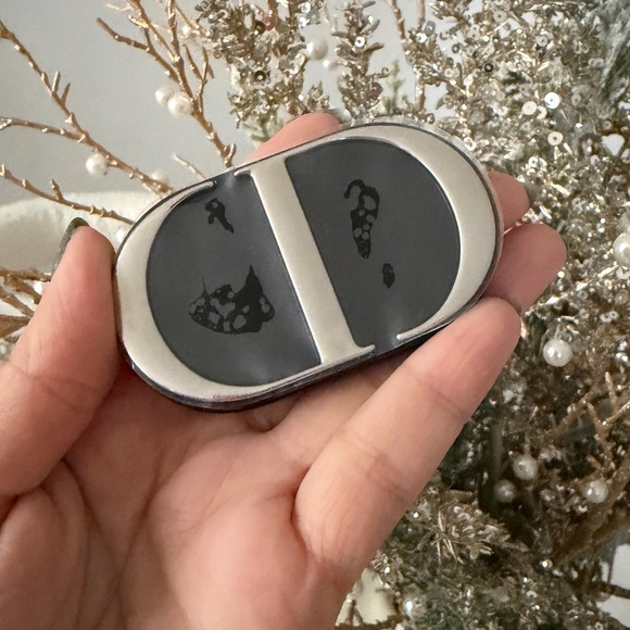 Dior Beauty CD Dual Mirror Phone Ring Metal Holder Stand 3M - Silver / Black - Picture 4 of 8